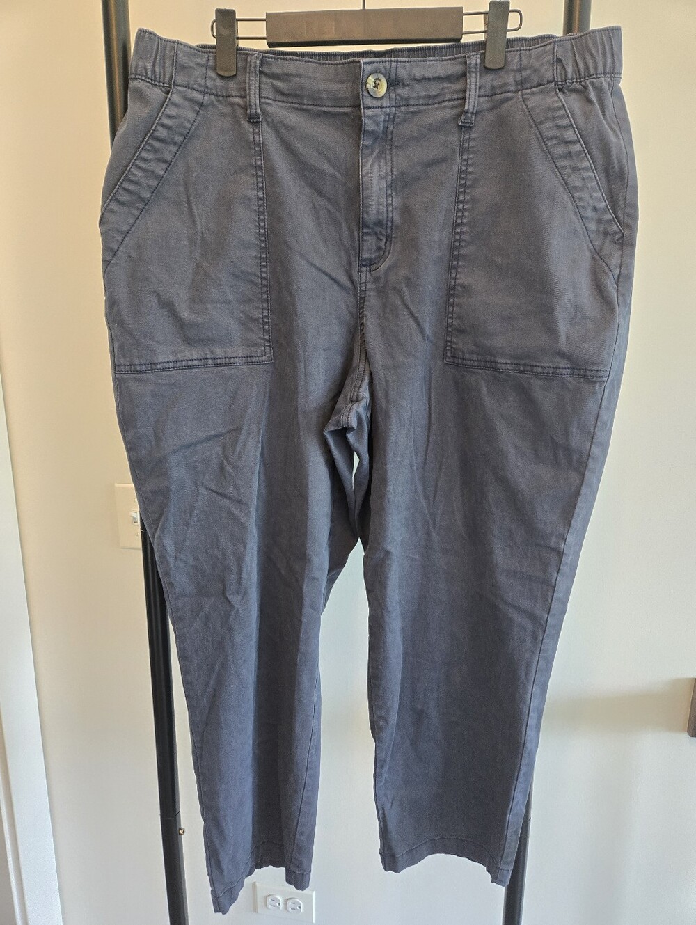 Sonoma Goods Women's XL Blue Utility Tapered Ankle Pants Casual